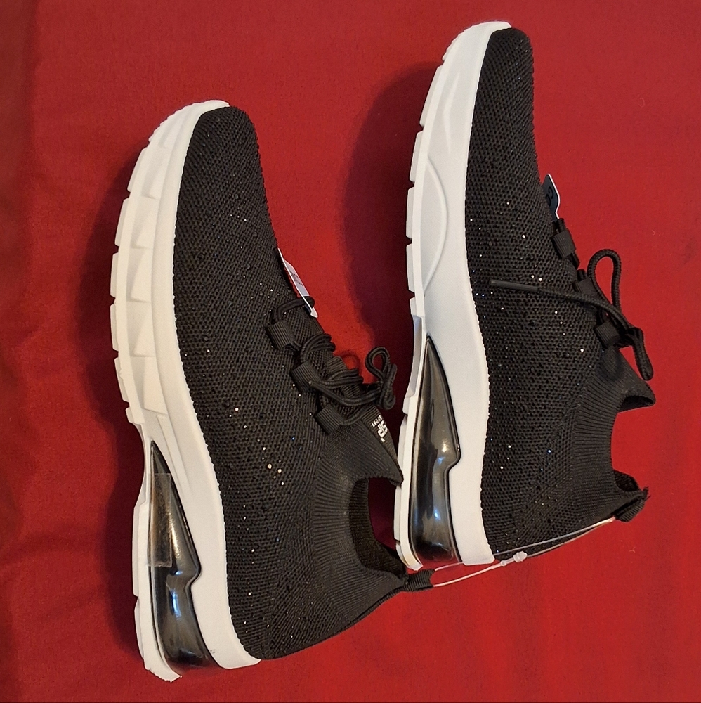 Sport, NWT, 7.5, Woman's Black Embellished Tennis Shoes - Picture 4 of 9